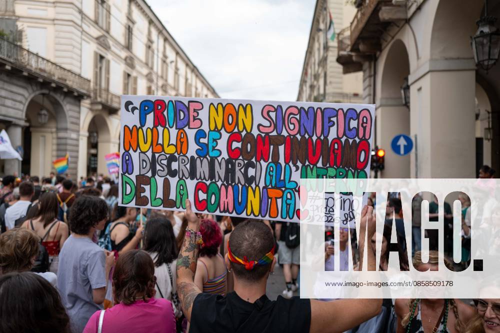 IPA85406876 - Turin. PRIDE 2026 more than 150,000 people parade through the streets of the city center. Pictured: images from Pride