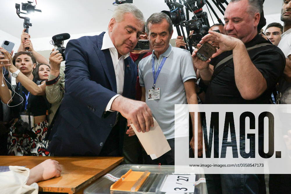 ARMENIA, YEREVAN - JUNE 7, 2026: Samvel Karapetyan, leader of the Strong Armenia Party, casts his ballot in the 2026 Armenian parliamentary election. Alexander Patrin TASS 93495474