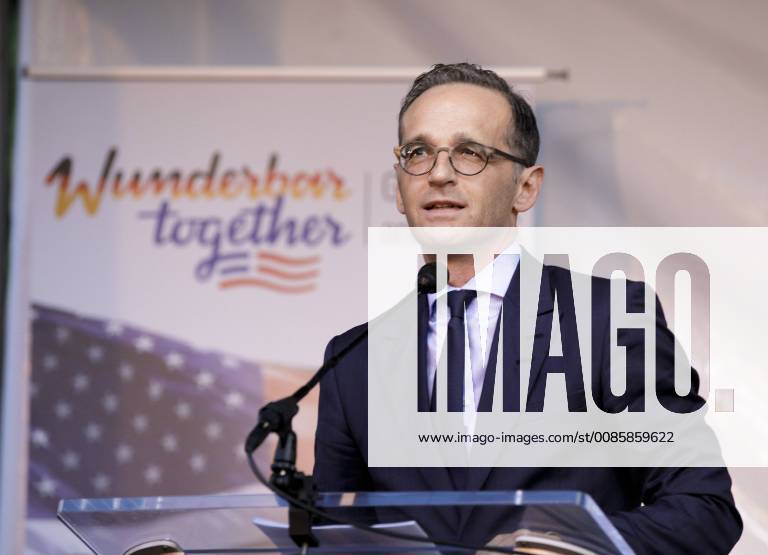Bundesaussenminister Heiko Maas, SPD, bei seiner Rede anlaesslich des Empfangs in der Deutschen Botschaft Washington zum Tag der Deutschen Einheit. Washington 03.10.2018 Washington USA