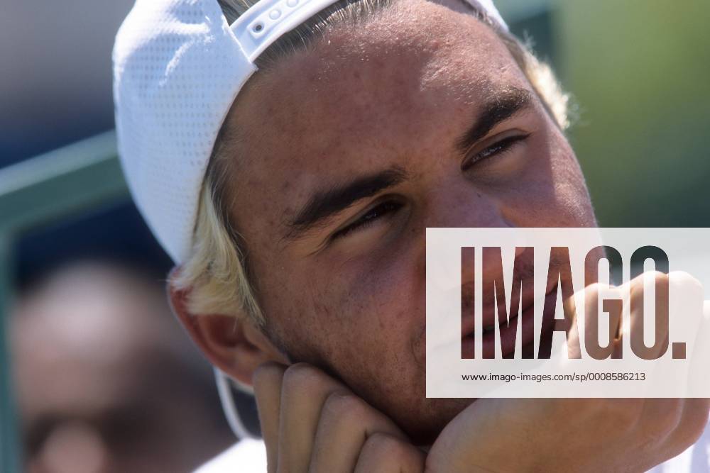 Roger Federer (Schweiz) Porträt Harre blond gefärbt Aufnahmedatum geschätzt