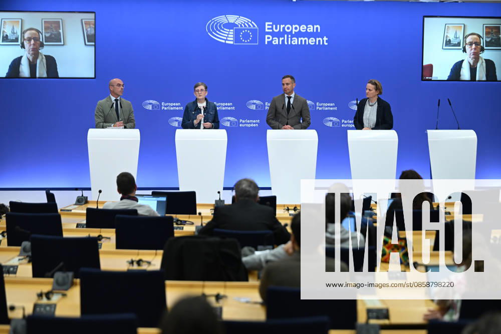 MEPs Tobe, Sippel, Buxade and Keller discuss EU Migration and Asylum Pact BRUSSELS, BELGIUM – JUNE 10: Members of the European Parliament Jorge Buxade (L), Birgit Sippel (2nd L), Tomas Tobe (2nd R) and Fabienne Keller (R) attend a press conference on the European Parliament s approach to the European Union Migration and Asylum Pact and its role in the implementation of the agreement at the European Parliament in Brussels, Belgium, on June 10, 2026. The pact is set to enter into force on June 12. Dursun Aydemir Anadolu Brussels Belgium. Editorial use only. Please get in touch for any other usage.