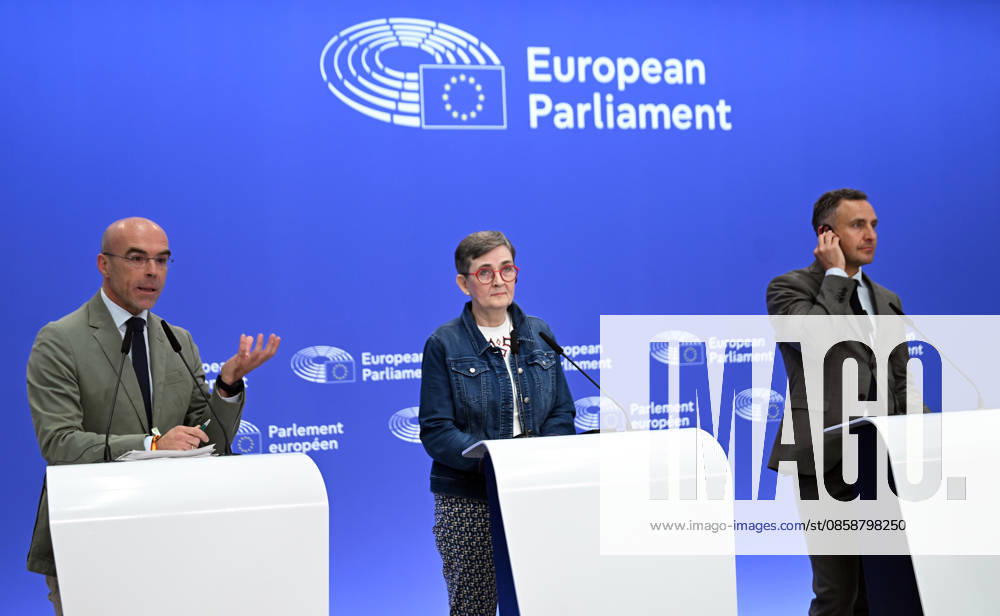 MEPs Tobe, Sippel, Buxade and Keller discuss EU Migration and Asylum Pact BRUSSELS, BELGIUM – JUNE 10: Members of the European Parliament Jorge Buxade (L), Birgit Sippel (C) and Tomas Tobe (R) attend a press conference on the European Parliament s approach to the European Union Migration and Asylum Pact and its role in the implementation of the agreement at the European Parliament in Brussels, Belgium, on June 10, 2026. Fabienne Keller also participated in the press conference. The pact is set to enter into force on June 12. Dursun Aydemir Anadolu Brussels Belgium. Editorial use only. Please get in touch for any other usage.
