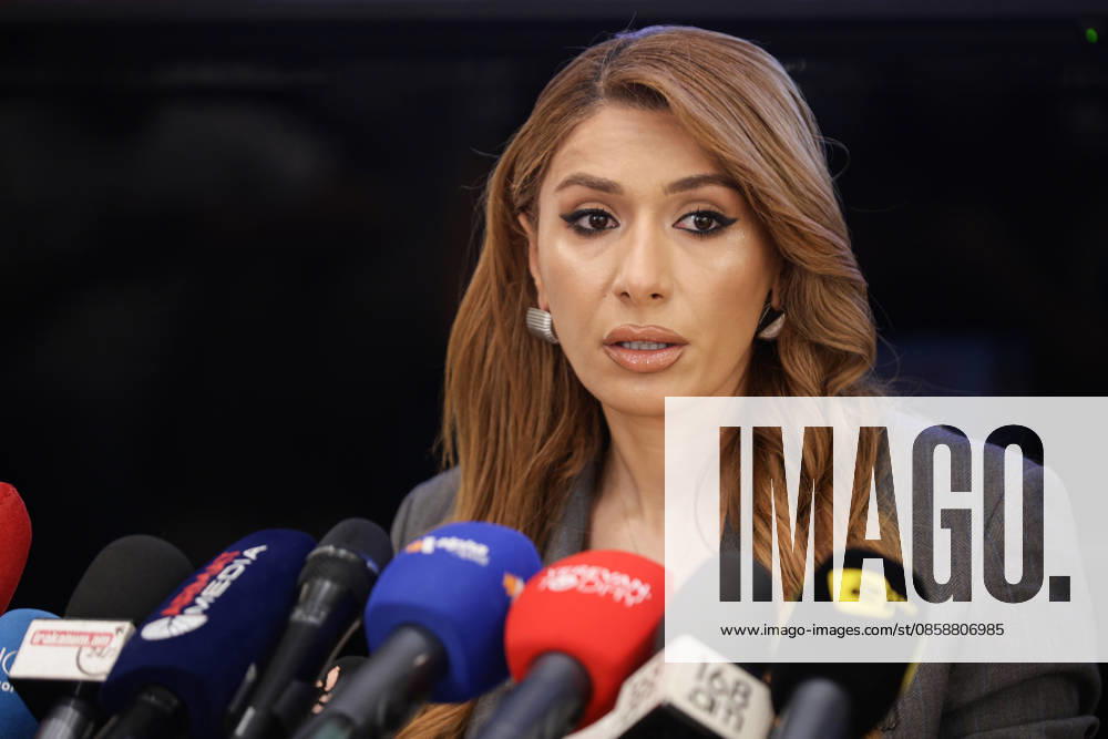 ARMENIA, YEREVAN - JUNE 10, 2026: Gohar Meloyan, Strong Armenia member, attends a press conference by her party on the outcome of the June 7 election to the National Assembly Yerevan Armenia - ZUMAt113 20260610_zaa_t113_111