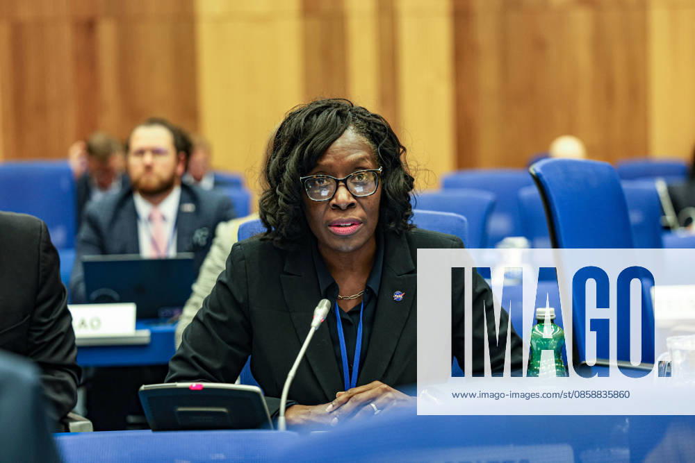 LAKIESHA HAWKINS, Acting Deputy Associate Administrator for NASAâ€⠢s Exploration Systems Development Mission Directorate, speaks during the opening day of the 69th session of COPUOS. HAWKINS discussed NASAâ€⠢s Artemis campaign, including the planned Artemis III and Artemis IV missions, highlighting international cooperation, the role of UNOOSA and future human exploration of the Moon. New York USA - ZUMAo116 20260610_znp_o116_008