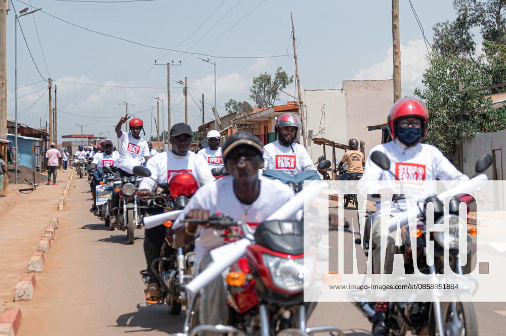 Demokratik Kongo Cumhuriyeti nde, Ebola salginina karsi farkindalik konvoyu BUNIA, DEMOCRATIC REPUBLIC OF THE CONGO - JUNE 10: Motorcycle riders take part in an awareness convoy organized by the World Health Organization (WHO) to educate the public about the Ebola virus in Bunia, Ituri province, Democratic Republic of the Congo, on June 10, 2026. Wearing t-shirts that read Stop Ebola in English and carrying banners with preventive health measures, the Congolese riders paraded through the city streets to raise community awareness amidst a recent outbreak of the Ebola strain. Stringer Anadolu Bunia Democratic Republic of the Congo. Editorial use only. Please get in touch for any other usage.