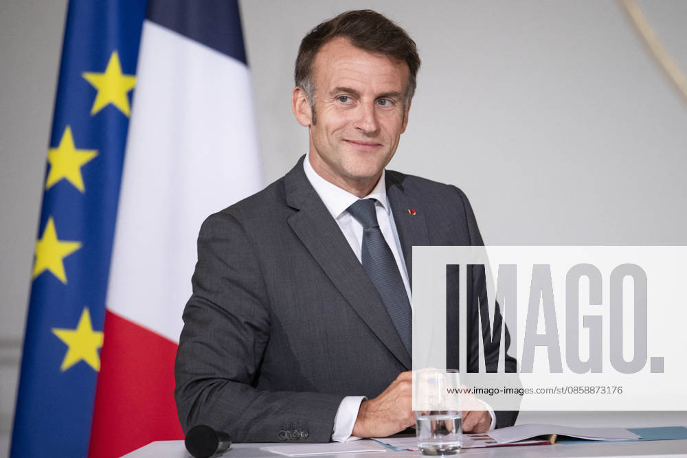 Le président Emmanuel Macron prononce un discours lors de la réception des groupes dengagement du G7 au palais de lElysée à Paris le 10 juin 2026 Eliot Blondet Pool Bestimage French President Emmanuel Macron look and gestures during a meeting with the G7 Engagement Groups at the Elysee Palace, French Presidential Palace, in Paris, on June 10, 2026 Paris France