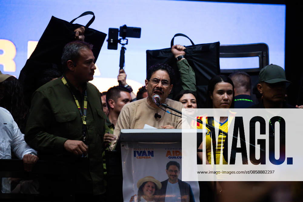 Ivan Cepeda Rally in Medellin Left-wing presidential candidate Ivan Cepeda Castro for the political party Pacto Historico takes part during a rally in Medellin, Colombia in the midst of the presidential runoff election, on june 10, 2026. Photo by: Camilo Moreno Long Visual Press Medellin Antioquia Colombia