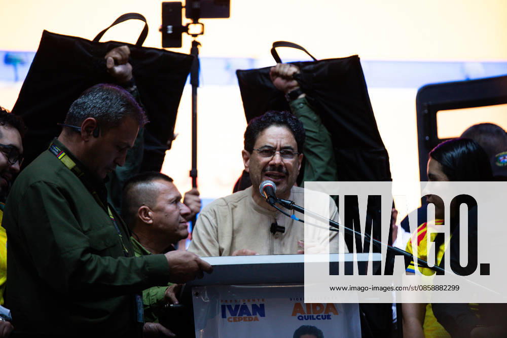 Ivan Cepeda Rally in Medellin Left-wing presidential candidate Ivan Cepeda Castro for the political party Pacto Historico takes part during a rally in Medellin, Colombia in the midst of the presidential runoff election, on june 10, 2026. Photo by: Camilo Moreno Long Visual Press Medellin Antioquia Colombia