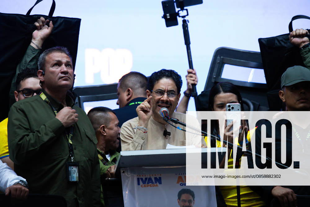 Ivan Cepeda Rally in Medellin Left-wing presidential candidate Ivan Cepeda Castro for the political party Pacto Historico takes part during a rally in Medellin, Colombia in the midst of the presidential runoff election, on june 10, 2026. Photo by: Camilo Moreno Long Visual Press Medellin Antioquia Colombia