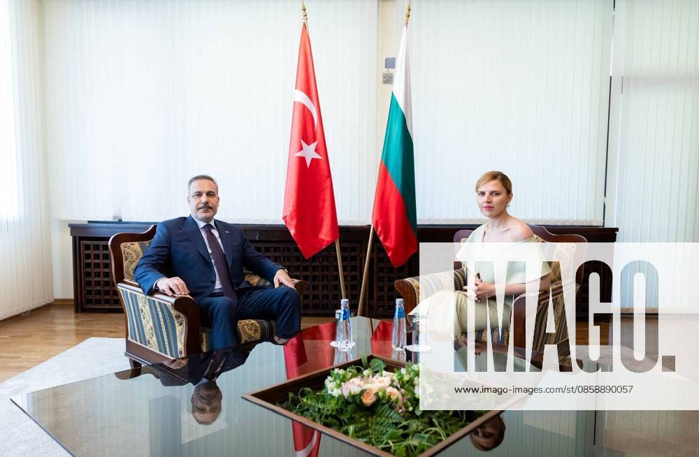 Turkish Foreign Minister Hakan Fidan in Sofia SOFIA, BULGARIA - JUNE 11: Turkish Foreign Minister Hakan Fidan meets with Bulgarian Foreign Minister Velislava Petrova-Chamova in Sofia, Bulgaria on June 11, 2026. Murat Gok Anadolu Sofia Bulgaria. Editorial use only. Please get in touch for any other usage.