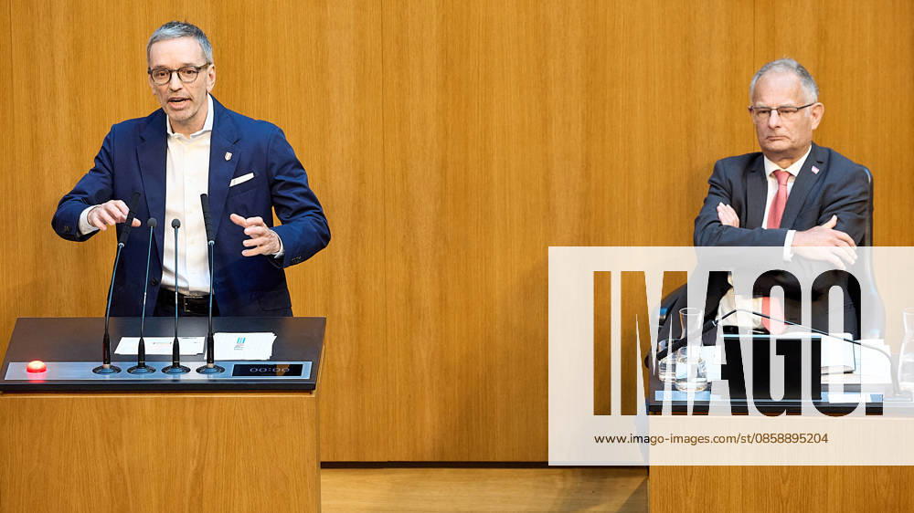 - Wien 11.06.2026 - Debatte Budget Österreichisches Parlament - Der Nationalrat trat heute im Hohen Haus zu einer regluären Nationalratssitzung zusammen. Haupthema war die gestrige Budgetrede des Finanzministers und die Debatte darüber. PHOTO: Finanzminister Markus Marterbauer (SPÖ) auf der Regierungsbank. FPÖ-Bundesparteiobmann Herbert Kickl (L) am Rednerpult. Vienna (AUSTRIA) - Austrian Parliament National Council session - The National Council met today in Parliament for a regular National Council session. The topic of the plenary session was the Budget Speech by the Austrian Minister of Finance. Budget, Finanzen, Staatsfinanzen, Geld, Steuern, Ausgaben, Einnahmen, Regierung, echtes Dopelbudet 2027 28 , 2028, Schulden, Nationa