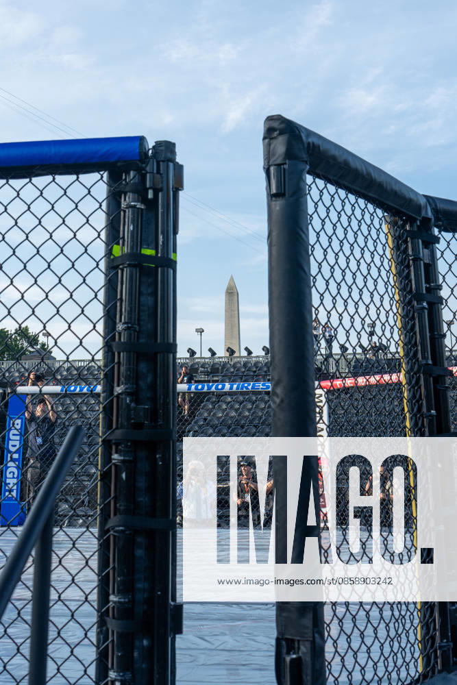 Scenes from the Ulitmate Fighting Championship (UFC) arena on the South Lawn of the White House on June 11, 2026. The UFC will host the Freedom 250 fights on President Trumpâ€⠢s birthday on June 14, 2026. Washington United States - ZUMAl312 20260611_znp_l312_011