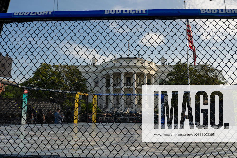 Scenes from the Ulitmate Fighting Championship (UFC) arena on the South Lawn of the White House on June 11, 2026. The UFC will host the Freedom 250 fights on President Trumpâ€⠢s birthday on June 14, 2026. Washington United States - ZUMAl312 20260611_znp_l312_008