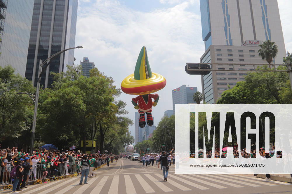 A Pique parade balloon is seen during The Ball Returns Home†parade as part of 2026 FIFA World Cup on Paseo de la Reforma Avenue. on June 13, 2026 in Mexico City, Mexico. Mexico City Mexico - ZUMAe321 20260613_zia_e321_031