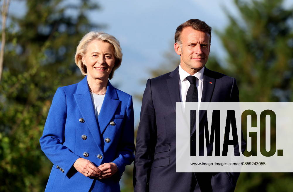 Ursula von der Leyen, President of the European Commission, President Emmanuel Macron Arrival of thestate and government for a working dinner Responding together to major international challenges on the sidelines of the G7 summit in Évian-les-Bains on June 15, 2026 Dominique Jacovides Bestimage Arrival of the G7 heads of state and government for a working dinner Responding together to major international challenges on the sidelines of the G7 summit in Évian-les-Bains on June 15, 2026, Évian, France,detected_source_language