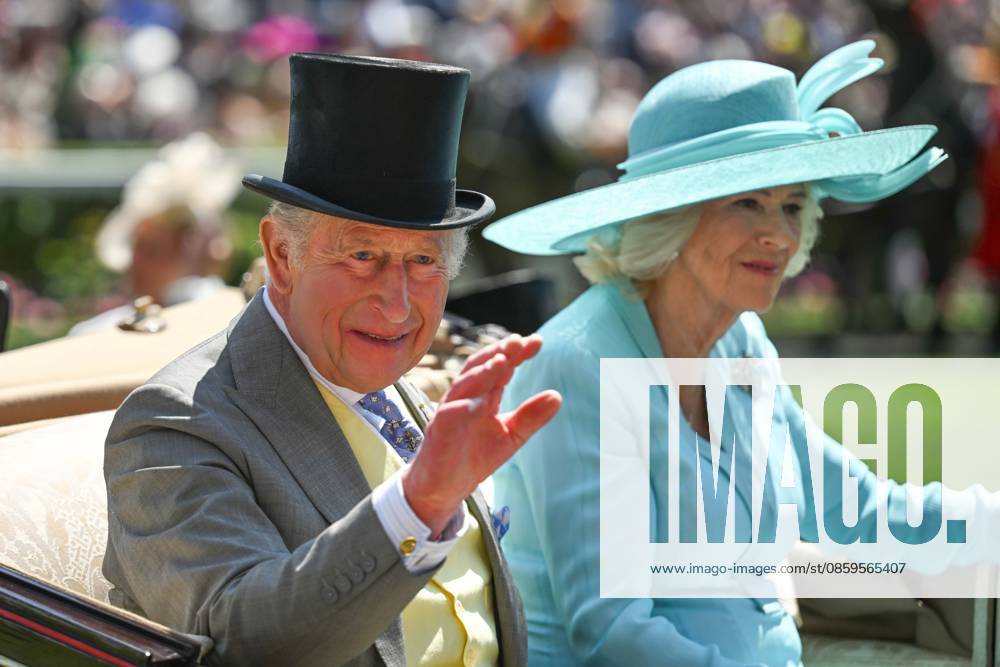 Royal Ascot 2026 BERKSHIRE, UNITED KINGDOM - JUNE 19: King Charles III and Queen Camilla attend the fourth day of the traditional Royal Ascot horse racing event, which has been held since 1711, in Berkshire, United Kingdom on June 19, 2026. Rasid Necati Aslim Anadolu Berkshire United Kingdom. Editorial use only. Please get in touch for any other usage.