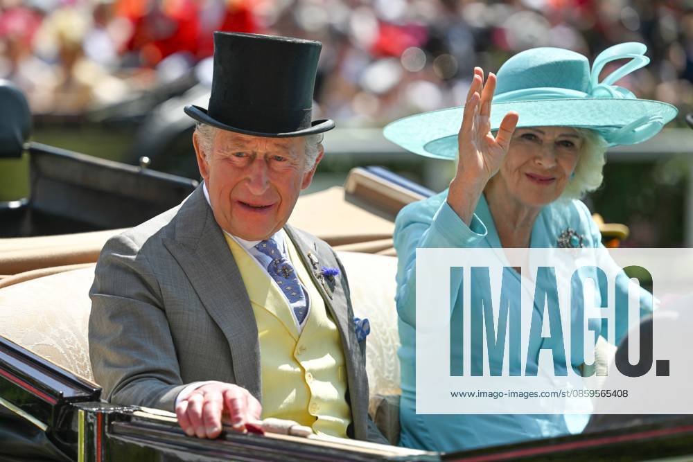 Royal Ascot 2026 BERKSHIRE, UNITED KINGDOM - JUNE 19: King Charles III and Queen Camilla attend the fourth day of the traditional Royal Ascot horse racing event, which has been held since 1711, in Berkshire, United Kingdom on June 19, 2026. Rasid Necati Aslim Anadolu Berkshire United Kingdom. Editorial use only. Please get in touch for any other usage.