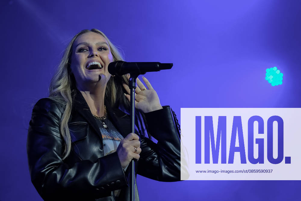 Perrie performs at the Isle of Wight festival in Newport, UK - 19 Jun 2026 English singer songwriter Perrie Louise Edwards known professionally as Perrie performing live on stage at the Isle of Wight festival. Her music career began when she auditioned for The X Factor UK, and joined the line up for Little Mix. She launched her career as a solo artist in 2024 Newport United Kingdom