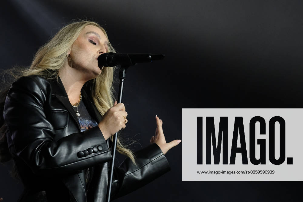 Perrie performs at the Isle of Wight festival in Newport, UK - 19 Jun 2026 English singer songwriter Perrie Louise Edwards known professionally as Perrie performing live on stage at the Isle of Wight festival. Her music career began when she auditioned for The X Factor UK, and joined the line up for Little Mix. She launched her career as a solo artist in 2024 Newport United Kingdom
