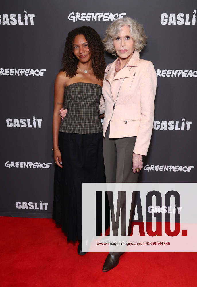 Santa Monica CA June 19: Leah Thomas, Jane Fonda. at the Los Angeles Premiere Of Gaslit held at The Laemmle Monica Film Center in Santa Monica, CA. on June 19, 2026 Credit: AdMedia Santa Monica USA - ZUMAa123 20260619_zaa_a123_176