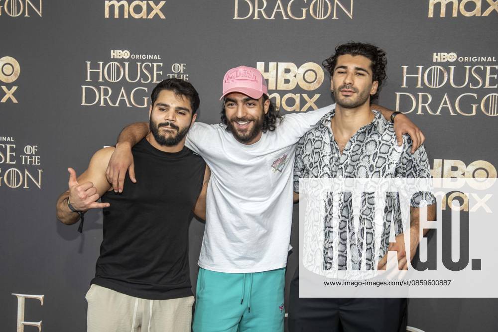ABB HBO- Mohammad Eliraqui, Soufiane El Mesaudi und Mohamed Kanj Khamis zu Gast auf dem schwarzen Teppich bei der Deutschland Premiere zur dritten Staffel der HBO Original Serie House of the Dragon im Kino International am 19.06.2026 in Berlin Berlin Deutschland