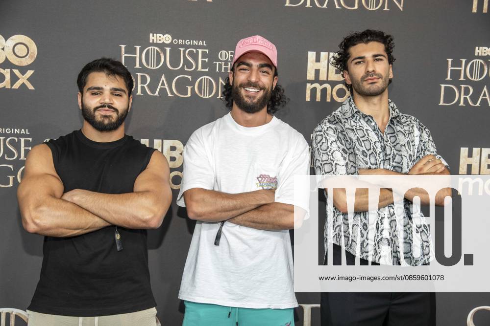ABB HBO- Mohammad Eliraqui, Soufiane El Mesaudi und Mohamed Kanj Khamis zu Gast auf dem schwarzen Teppich bei der Deutschland Premiere zur dritten Staffel der HBO Original Serie House of the Dragon im Kino International am 19.06.2026 in Berlin Berlin Deutschland