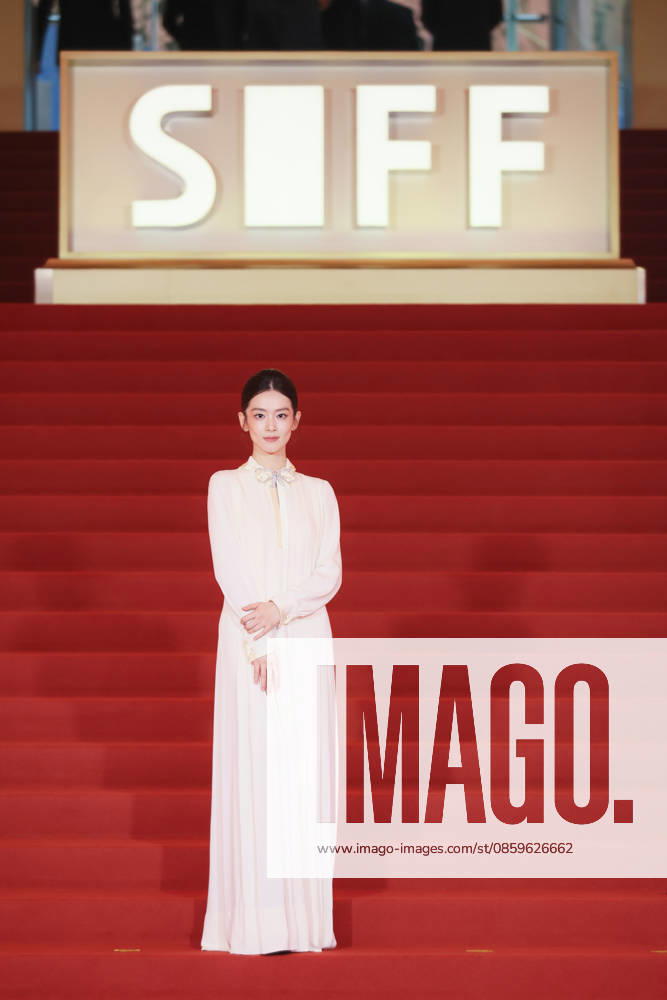 Actress Chen Haoyu arrives at the red carpet of the closing ceremony for the 28th Shanghai International Film Festival on June 20, 2026 in Shanghai, China.