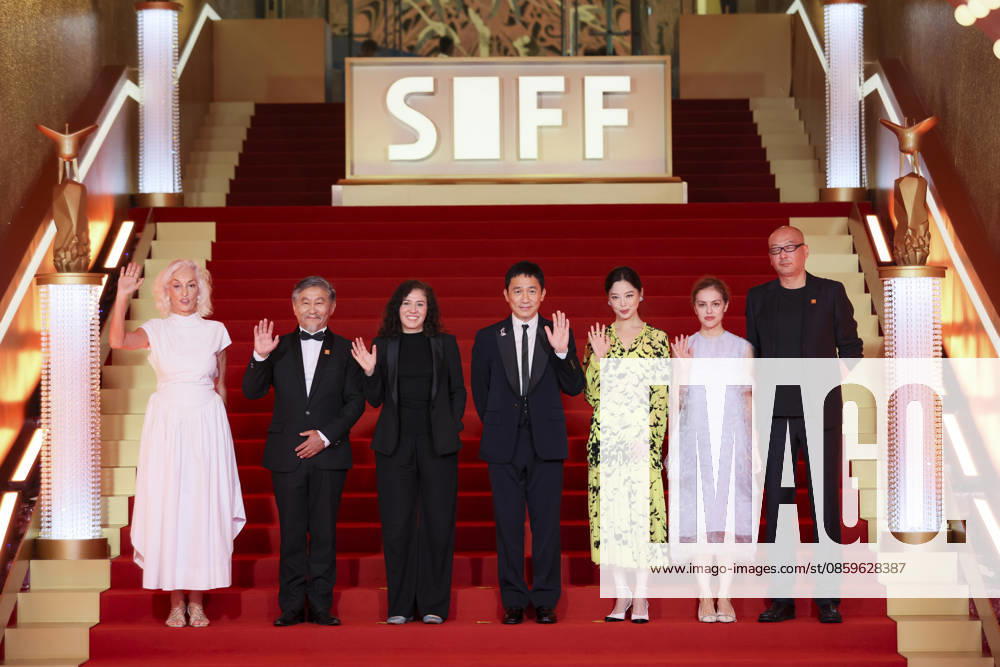 Jury members actor Tony Leung Chiu-wai, producer Dora Bouchoucha Fourati, director Guan Hu, director Aktan Abdykalykov, director-screenwriter Dea Kulumbegashvili, screenwriter Fernanda Valadez and actress Xin Zhilei arrive at the red carpet of the closing ceremony for the 28th Shanghai International Film Festival on June 20, 2026 in Shanghai, China.