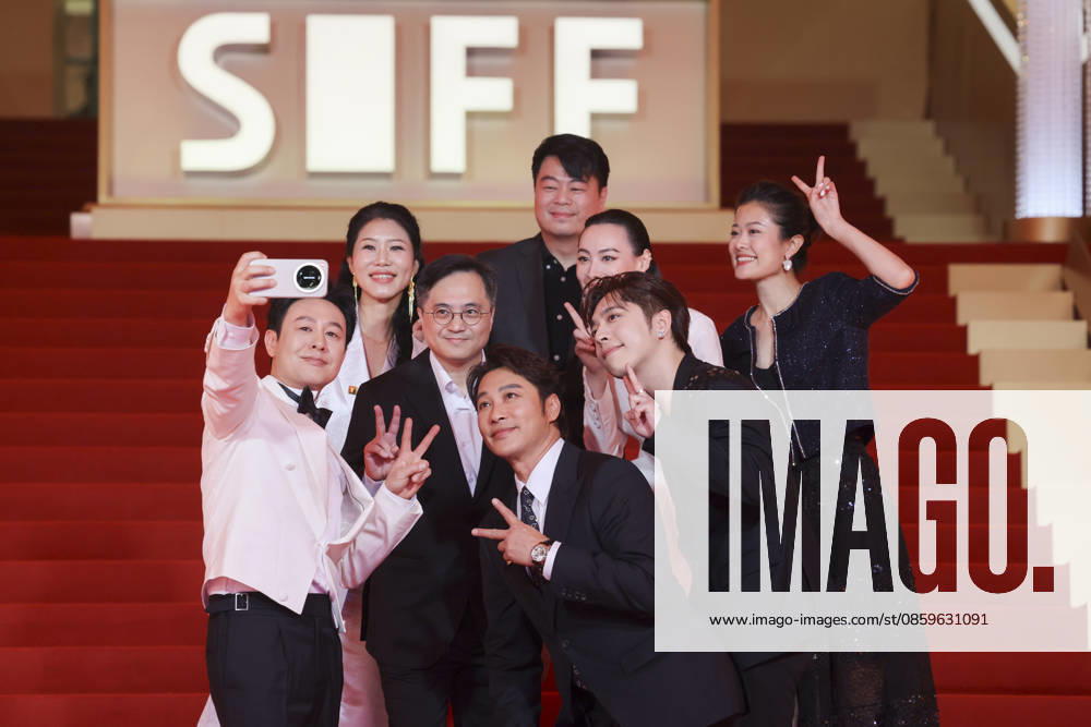 Actor Zhang Songwen and actress Isabella Leong arrive at the red carpet of the closing ceremony for the 28th Shanghai International Film Festival on June 20, 2026 in Shanghai, China.