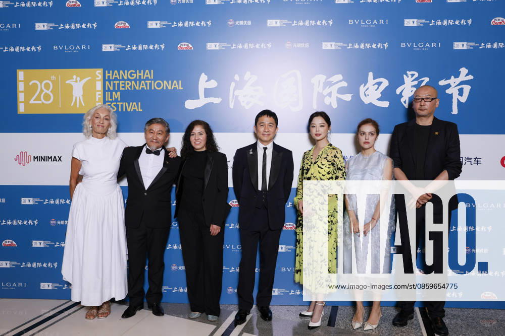 Jury members actor Tony Leung Chiu-wai, producer Dora Bouchoucha Fourati, director Guan Hu, director Aktan Abdykalykov, director-screenwriter Dea Kulumbegashvili, screenwriter Fernanda Valadez and actress Xin Zhilei pose for a photo at the closing ceremony for the 28th Shanghai International Film Festival on June 20, 2026 in Shanghai, China.