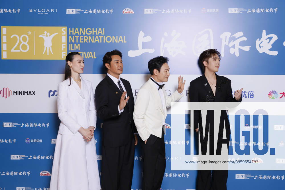 Actor Zhang Songwen and actress Isabella Leong pose for a photo at the closing ceremony for the 28th Shanghai International Film Festival on June 20, 2026 in Shanghai, China.