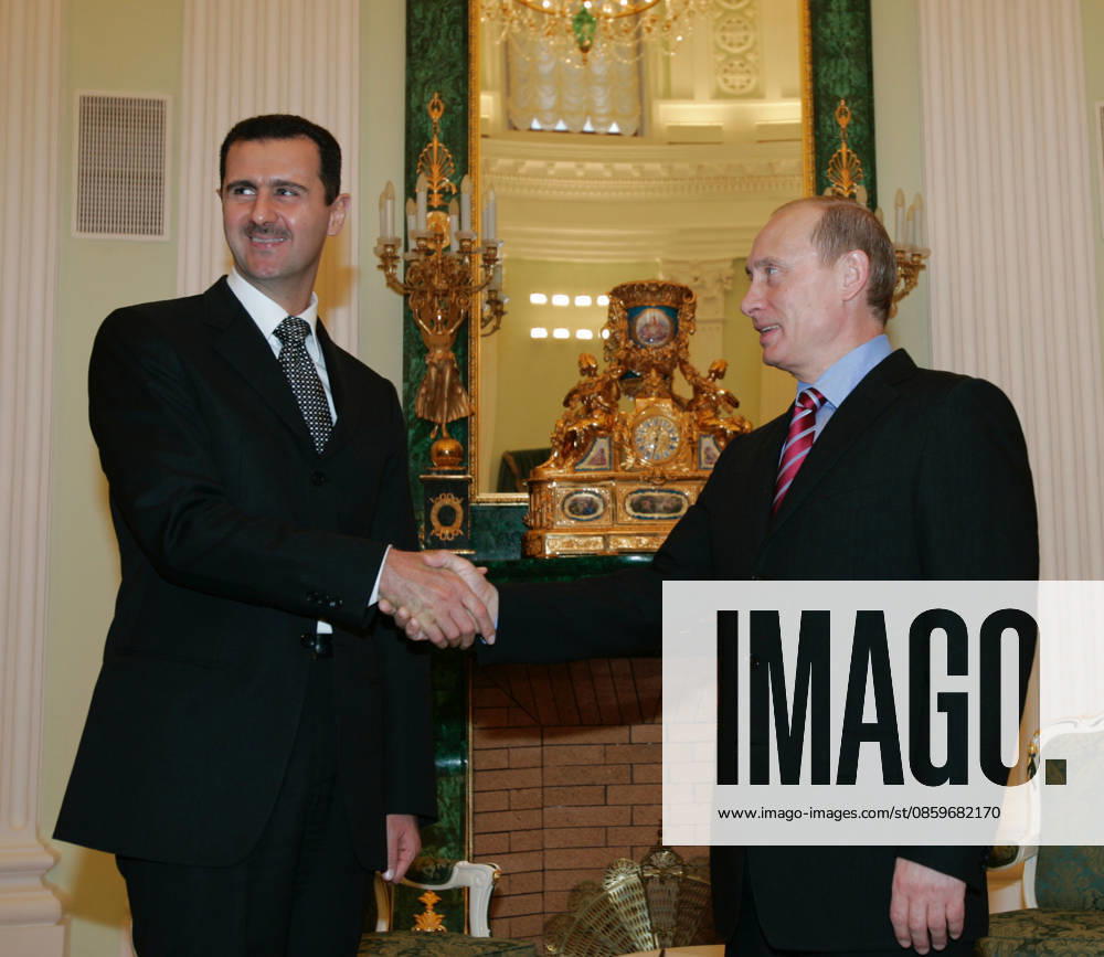 Syria s President Bashar al-Assad in Russia Dec. 19, 2006 - Moscow, Russia - August 21,2008. Sochi,Russia. Pictured: Syrian President Bashar al-Assad at the meeting with Russian President Vladimir Putin in Bocharov Ruchei summer residence of Russian President.