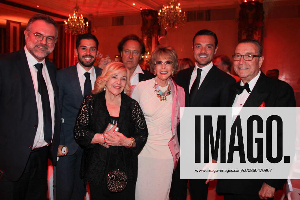 Romain Grau, Brian Boniol, Nicoletta and her husband Jean Christophe Molinier, Countess Catherine Donin de Rosière, Frédéric Merlin, chairman of the Société des Grands Magasins (SGM) group, at the gala evening for the Dynastic Orders of the Royal House of Savoy at the Salons Hoche in Paris on June 30, 2026, Paris, France