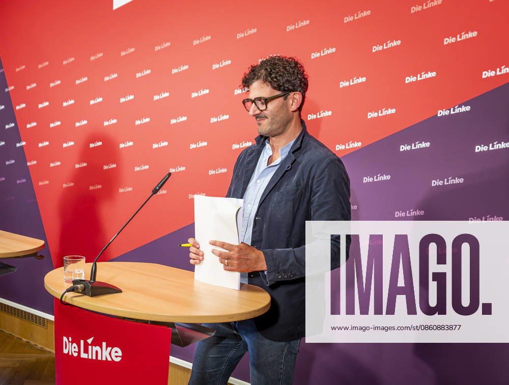 Luigi Pantisano EUR, Deutschland, Berlin, 06.07.2026: Pressekonferenz von Luigi Pantisano Vorsitzender der Partei Die Linke im Karl-Liebknecht-Haus zu aktuellen Themen.