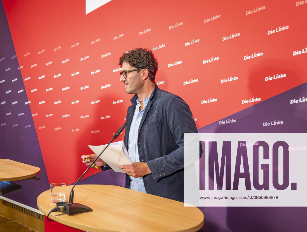 Luigi Pantisano EUR, Deutschland, Berlin, 06.07.2026: Pressekonferenz von Luigi Pantisano Vorsitzender der Partei Die Linke im Karl-Liebknecht-Haus zu aktuellen Themen.