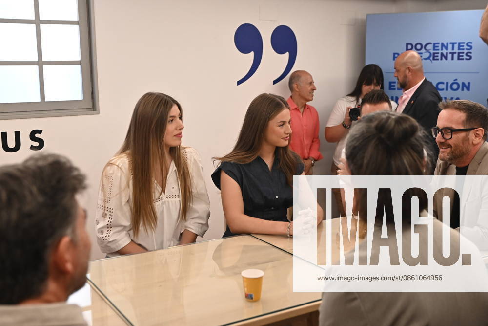 Infanta Sofía Visits the Monastery of Cogullada Infanta Sofía (1st from left) and Princess Leonor (2nd from left) during a visit to one of the educational activities at the Monastery of Cogullada on July 8, 2026, in Zaragoza, Aragon, Spain. This afternoon, the Infanta will present the first edition of the Ibercaja Foundation’s Exemplary Educators grants, marking the foundation’s 150th anniversary, during which five teachers will be recognized for their excellence in educational leadership, sustainability, inclusion, educational research, and comprehensive health education. JULY 8, 2026 INFANTA EDUCATION TEACHING Ramó Zaragoza, Aragon Zaragoza, Aragon, Spain