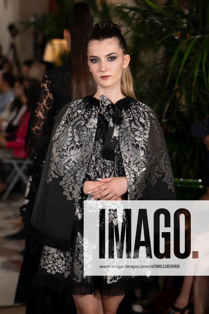 PFW - Franck Sorbier Runway A model walks the runway during the Franck Sorbier Haute Couture Fall Winter 2026 2027 show as part of Paris Fashion Week in Paris, France on July 08, 2026. Photo by Laurent Zabulon ABACAPRESS.COM