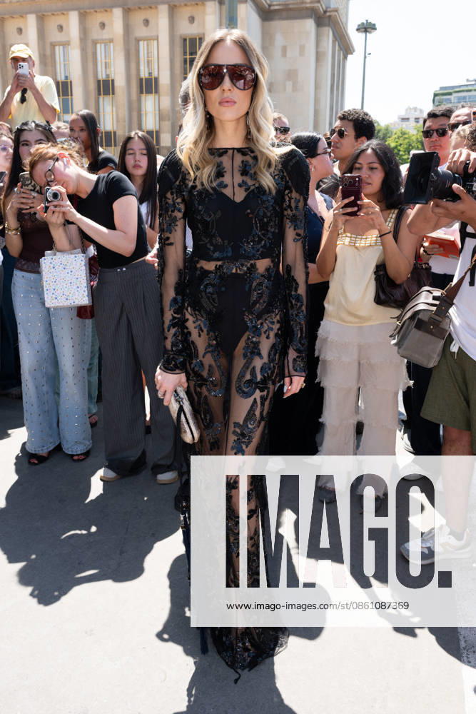 PFW - Elie Saab Arrivals A guest attending the Elie Saab Haute Couture Fall Winter 2026 2027 show as part of Paris Fashion Week in Paris, France on July 08, 2026. Photo by Laurent Zabulon ABACAPRESS.COM