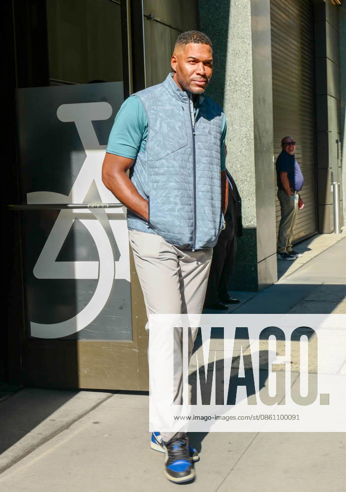 New York, NY- July 8: Michael Strahan leaving Good Morning America (GMA)in New York City. Credit: Camara AdMedia USA - ZUMAa123 20260708_zaa_a123_030