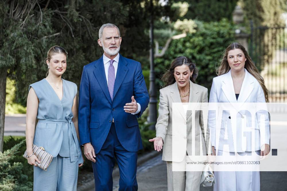 Infanta Sofia, along with King Felipe and Queen Letizia and Princess Leonor, presided over the Leading Teachers event of the Ibercaja Foundation, where Infanta Sofia gave her first solo speech, in Zaragoza on Wednesday, July 8, 2026. La Infanta Sofia junto a los reyes Felipe y Letizia y la princesa Leonor presiden el evento Docentes Referentes de la Fundación Ibercaja, donde la infanta Sofia realiza su primer discurso en solitario, en Zaragoza el miércoles 8 de julio de 2026. 900 LOF Cordon Press Cordon Press