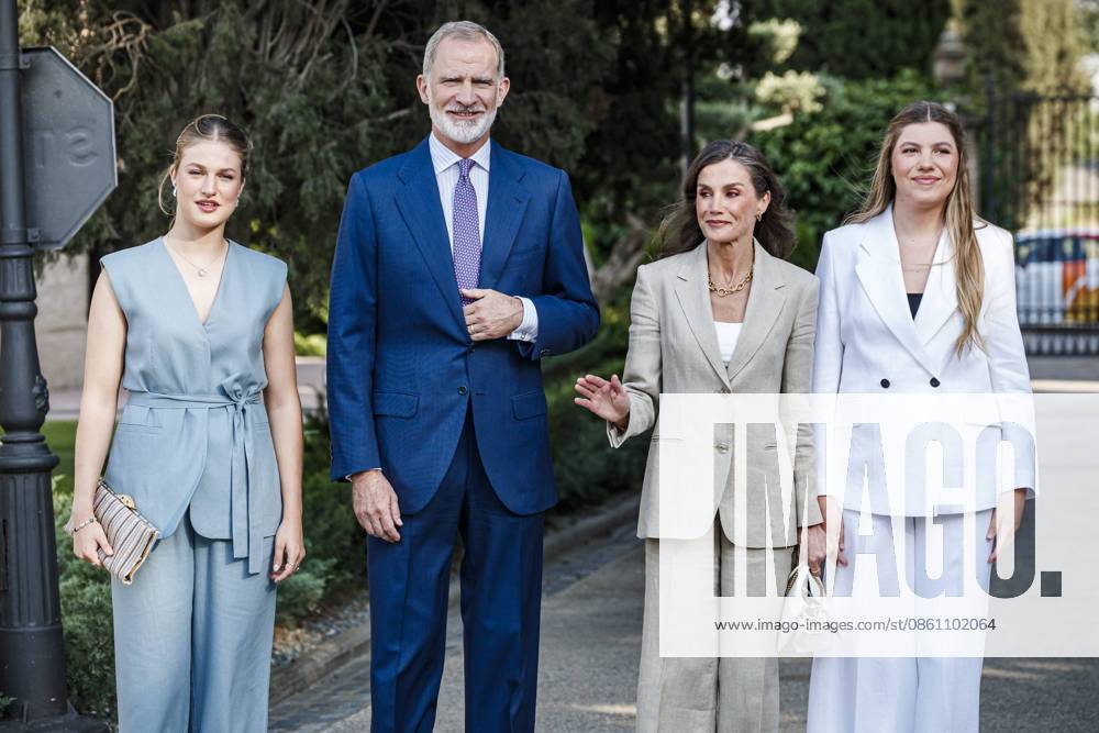 Infanta Sofia, along with King Felipe and Queen Letizia and Princess Leonor, presided over the Leading Teachers event of the Ibercaja Foundation, where Infanta Sofia gave her first solo speech, in Zaragoza on Wednesday, July 8, 2026. La Infanta Sofia junto a los reyes Felipe y Letizia y la princesa Leonor presiden el evento Docentes Referentes de la Fundación Ibercaja, donde la infanta Sofia realiza su primer discurso en solitario, en Zaragoza el miércoles 8 de julio de 2026. 900 LOF Cordon Press Cordon Press