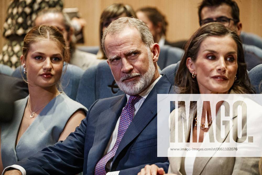 Infanta Sofia, along with King Felipe and Queen Letizia and Princess Leonor, presided over the Leading Teachers event of the Ibercaja Foundation, where Infanta Sofia gave her first solo speech, in Zaragoza on Wednesday, July 8, 2026. La Infanta Sofia junto a los reyes Felipe y Letizia y la princesa Leonor presiden el evento Docentes Referentes de la Fundación Ibercaja, donde la infanta Sofia realiza su primer discurso en solitario, en Zaragoza el miércoles 8 de julio de 2026. 900 LOF Cordon Press Cordon Press