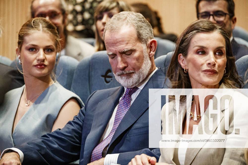 Infanta Sofia, along with King Felipe and Queen Letizia and Princess Leonor, presided over the Leading Teachers event of the Ibercaja Foundation, where Infanta Sofia gave her first solo speech, in Zaragoza on Wednesday, July 8, 2026. La Infanta Sofia junto a los reyes Felipe y Letizia y la princesa Leonor presiden el evento Docentes Referentes de la Fundación Ibercaja, donde la infanta Sofia realiza su primer discurso en solitario, en Zaragoza el miércoles 8 de julio de 2026. 900 LOF Cordon Press Cordon Press