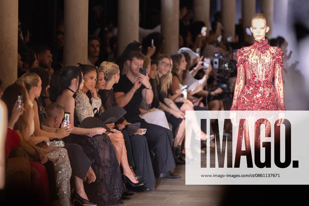 Jennifer Lopez at the Zuhair Murad Fall Winter 2026–2027 Haute Couture Collection fashion show during Paris Fashion Week (PFW) on July 8, 2026. Photo by Jérémy Melloul, Bestimage. Jennifer Lopez at the Zuhair Murad Fall Winter 2026–2027 Haute Couture Collection fashion show during Paris Fashion Week (PFW) on July 8, 2026, in Paris, France