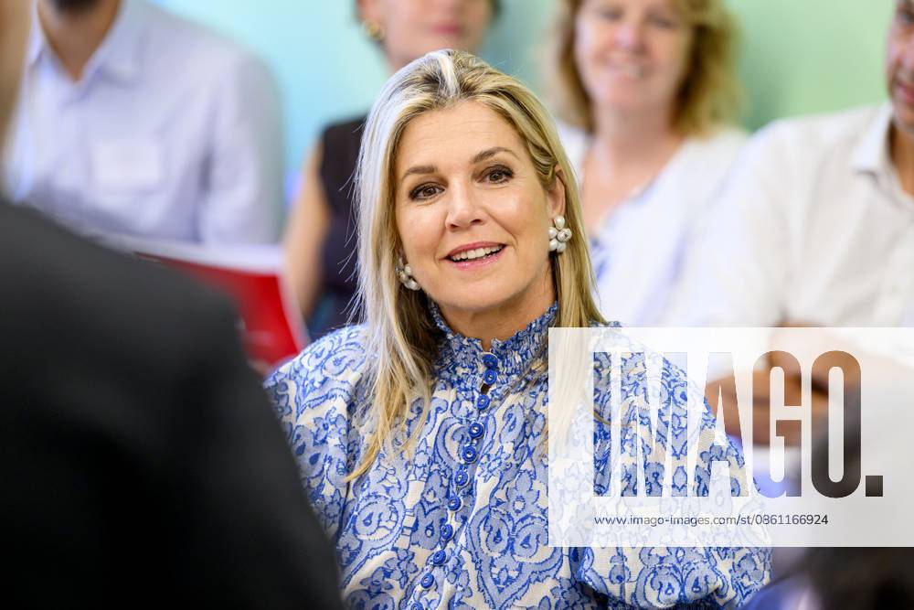 Amsterdam, The Netherlands, 2026-07-09 12:00:33 AMSTERDAM, 09-07-2026, Zuidoost district. Queen Maxima, together with the Minister of Social Affairs and Employment, Hans Vijlbrief, visits the Zuidoost district in Amsterdam as part of the Debt-Free Neighbourhood approach. The purpose of the working visit is to share knowledge regarding area-based working, scaling up successful initiatives, and cooperation with the Foundation for Financial Health in the Netherlands (SFGN). PHOTO: NLBeeld Patrick van Emst Credit: NL Beeld Patrick van Emst