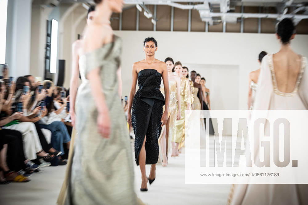 PFW HC Rami Al Ali Catwalk NB A model walks the runway during the Rami Al Ali Haute Couture Fall Winter 2026 2027 show as part of Paris Fashion Week on July 09, 2026 in Paris, France. Photo by Nasser Berzane ABACAPRESS.COM Paris France