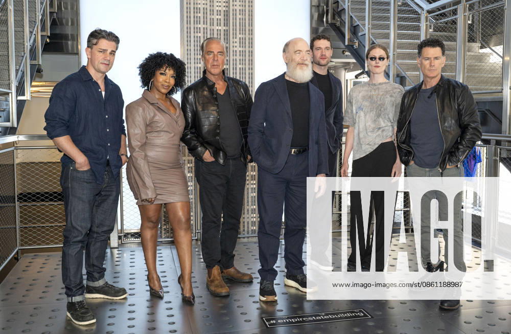 Hamish Allan-Headley, Jessica Frances Dukes, Titus Welliver, J.K. Simmons, Tom Brittney, Hilary McCormack, Vincent Walsh visit Empire State Building ahead of the Series Premiere of MGM+â€⠢s The Westies . Held at Empire State Building in New York. Zuma Press July 8, 2026. New York United States - ZUMAp281 20260708_zea_p281_049