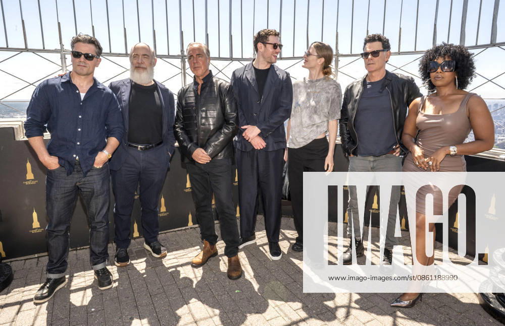 Hamish Allan-Headley, J.K. Simmons, Titus Welliver, Tom Brittney, Hilary McCormack, Vincent Walsh, Jessica Frances Dukes visit Empire State Building ahead of the Series Premiere of MGM+â€⠢s The Westies . Held at Empire State Building in New York. Zuma Press July 8, 2026. New York United States - ZUMAp281 20260708_zea_p281_057