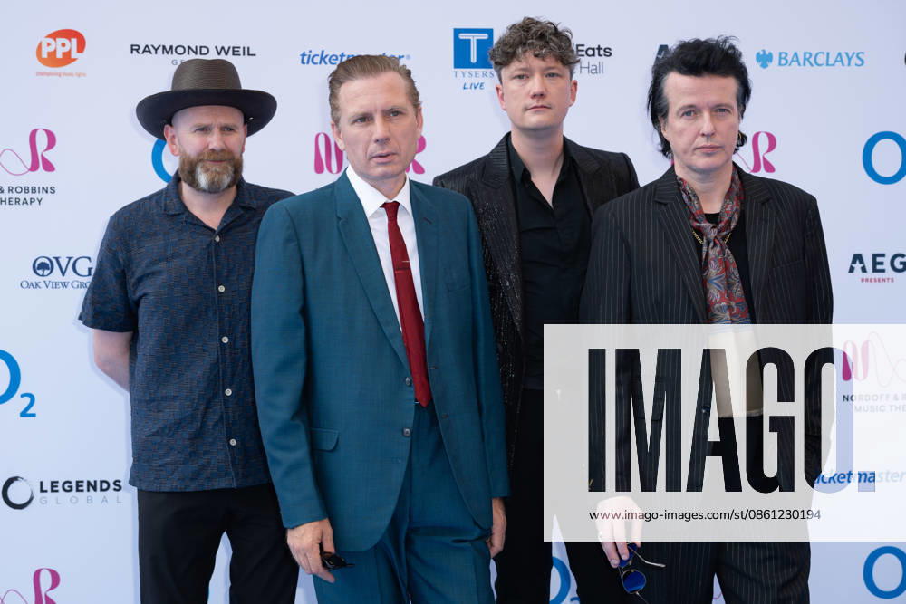 Franz Ferdinand (Robert Hardy, Alex Kapranos, Julian Corrie and Dino Bardot) attends the Nordoff and Robbins O2 Silver Clef Awards at the Royal Albert Hall in London, England. UK. Thursday 9th July 2026.