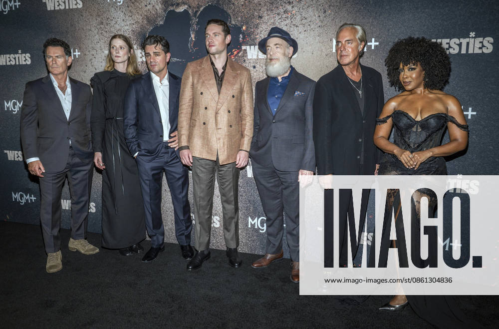 Vincent Walsh, Hilary McCormack, Hamish Allan-Headley, Tom Brittney, J. K. Simmons, Titus Welliver and Jessica Frances Duke attend MGM s The Westies Series Premiere. Held at SVA Theatre in New York. Zuma Press July 8, 2026. New York United States - ZUMAp281 20260708_zea_p281_221